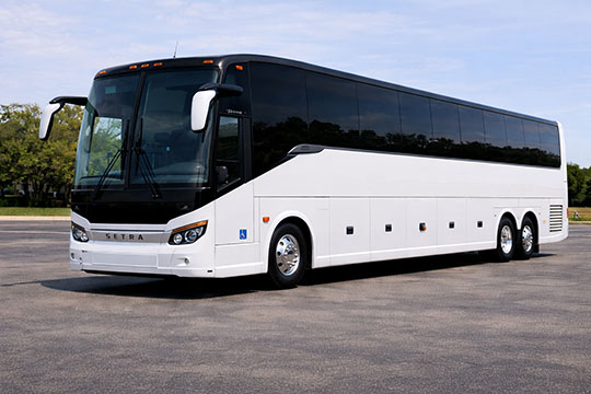 56-passenger charter bus available for charter in Lewisville, TX